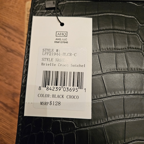 LONDON FOG Brielle Croco Satchal 100th Anniversary BAG Purse NWT - Picture 2 of 11